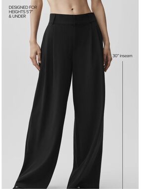 ALO Yoga Black Wide-Leg High-Rise Pants